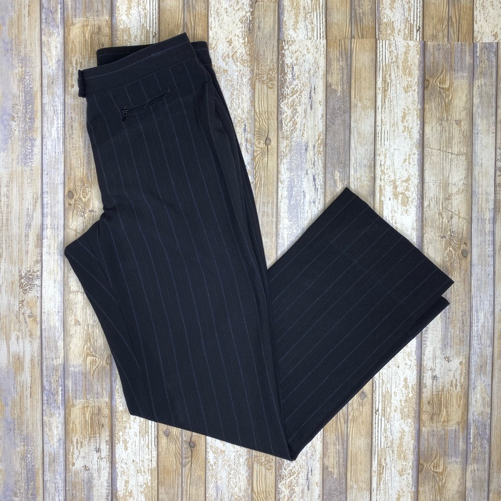 $5 SALE Conrad C Navy Stretch Striped Pants Womn 8